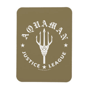 Justice League   Aquaman Retro Trident-Emblem Magnet