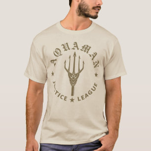 Justice League Aquaman Retro Trident-Emblem T-Shirt