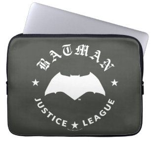 Justice League   Batman Retro-Fledermaus-Emblem Laptopschutzhülle