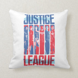 Justice League   Blue & Red Group Pop Art Kissen