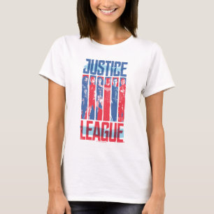 Justice League   Blue & Red Group Pop Art T-Shirt