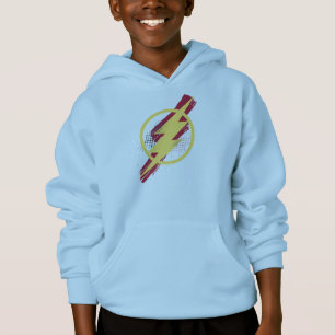 Justice League   Brush & Halftone Flash Symbol Hoodie