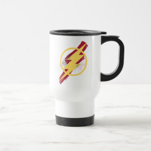 Justice League   Brush & Halftone Flash-Symbol Reisebecher