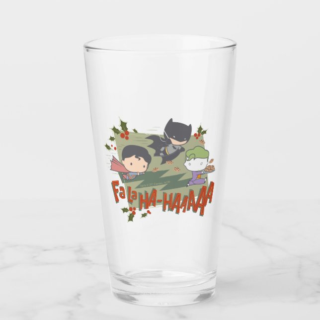 Justice League Chibi Holiday Cookie Chase Glas (Vorderseite)
