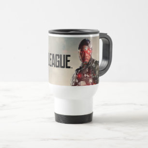 Justice League   Cyborg auf dem Schlachtfeld Reisebecher