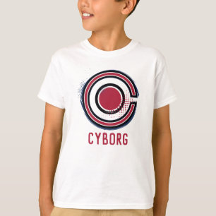 Justice League   Cyborg-Symbol mit Pinselstrichen  T-Shirt