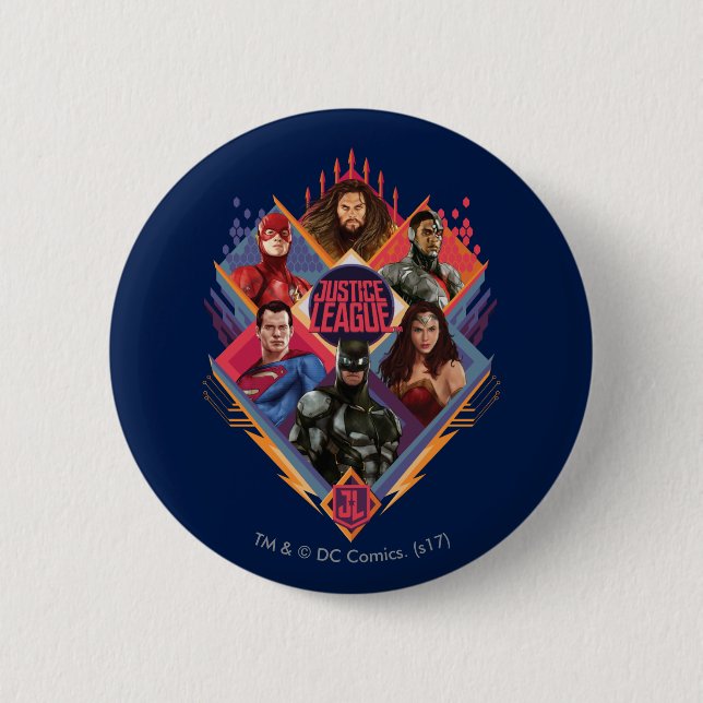 Justice League | Diamond Hatch Group-Abzeichen Button (Vorderseite)