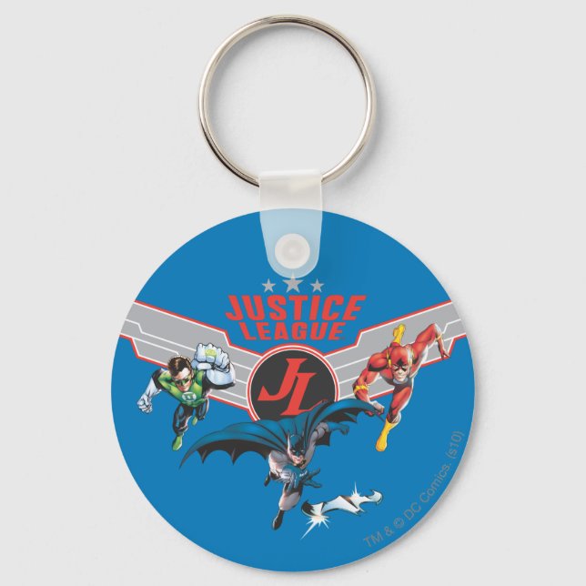 Justice League Flying Air Abzeichen und Helden Schlüsselanhänger (Vorderseite)