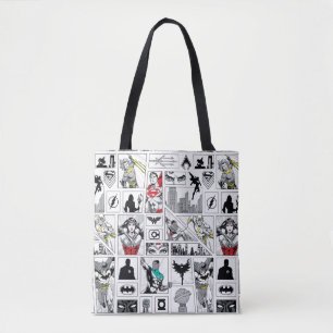 Justice League Heldentafel-Muster Tasche
