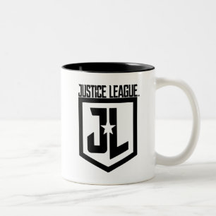 Justice League   JL-Schild Zweifarbige Tasse