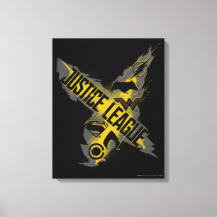 Justice League   Justice League & Teamsymbole Leinwanddruck