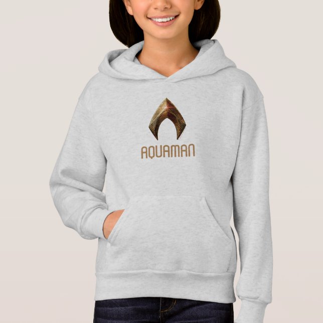 Justice League | Metallic Aquaman Symbol Hoodie (Vorderseite)