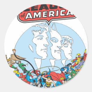 Justice League of America-Gruppe Runder Aufkleber