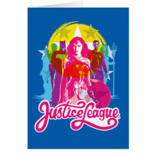 Justice League   Retro-Gruppe & Logo Pop-Art