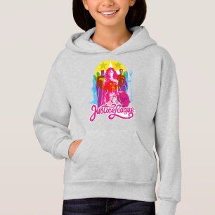 Justice League   Retro-Gruppe & Logo Pop-Art Hoodie