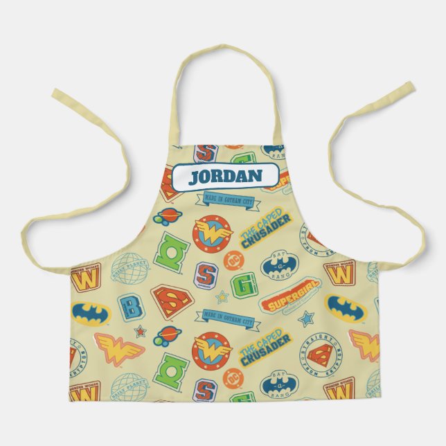 Justice League Super Hero Badge Pattern Schürze (Vorderseite)
