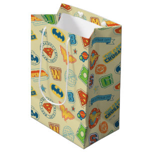 Justice League Superhelden-Abzeichen-Muster Mittlere Geschenktüte