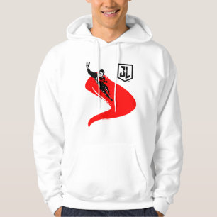 Justice League   Superman fliegt Noir Pop Art Hoodie