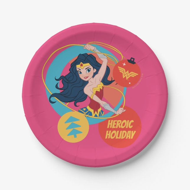Justice League Wonder Woman Holiday Bauble Pappteller (Vorderseite)