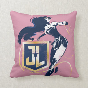Justice League   Wonder Woman & JL Icon Pop Art Kissen