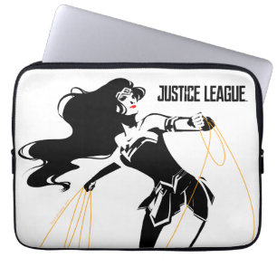 Justice League   Wonder Woman mit Lasso Pop Art Laptopschutzhülle