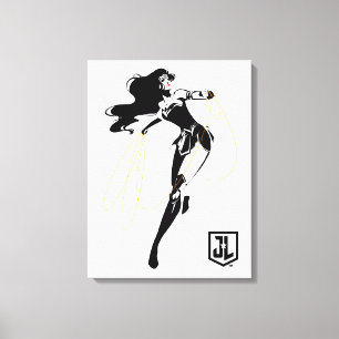Justice League   Wonder Woman mit Lasso Pop Art Leinwanddruck