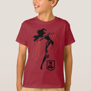 Justice League   Wonder Woman mit Lasso Pop Art T-Shirt