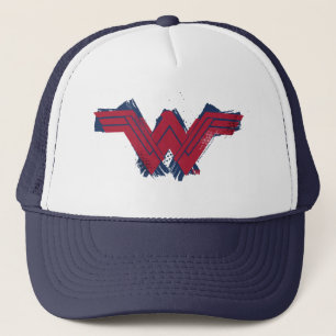 Justice League Wonder Woman Symbol mit Pinselstr Truckerkappe