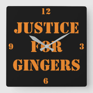 Justice Pour Gingers Carré Horloge murale