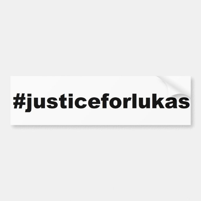 #justiceforlukas autoaufkleber (Vorne)