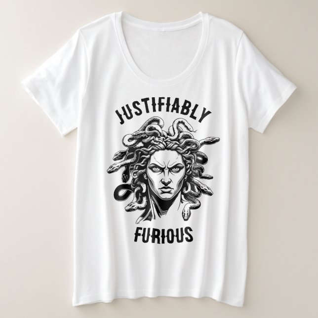 Justifiably Furious feat. Medusa Große Größe T-Shirt (Design vorne)