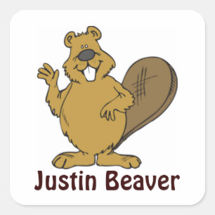 Justin-Biber-Aufkleber Quadratischer Aufkleber
