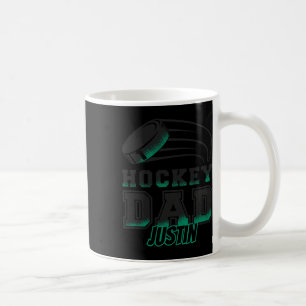 Justin Hockey Dad Mit Puck Herren Kaffeetasse