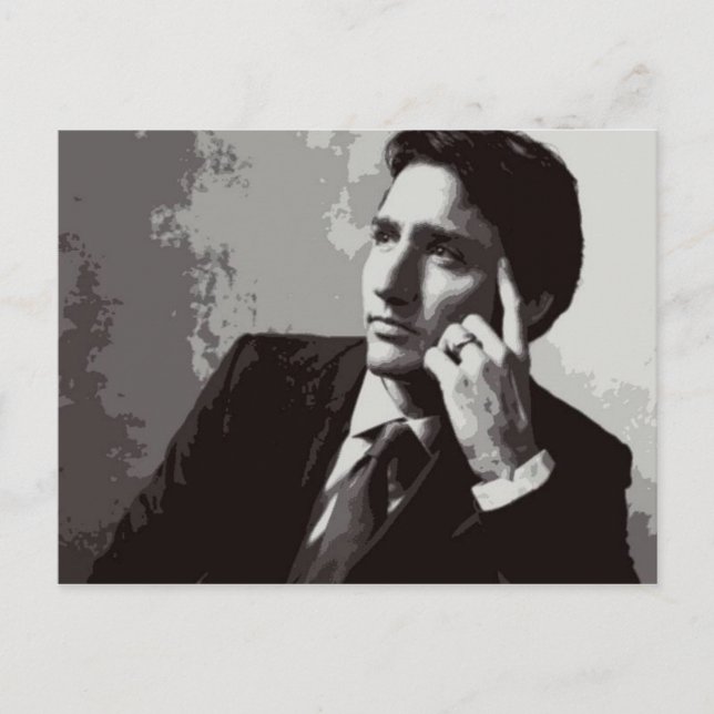 Justin Trudeau 2015 stilisiert Postkarte (Vorderseite)