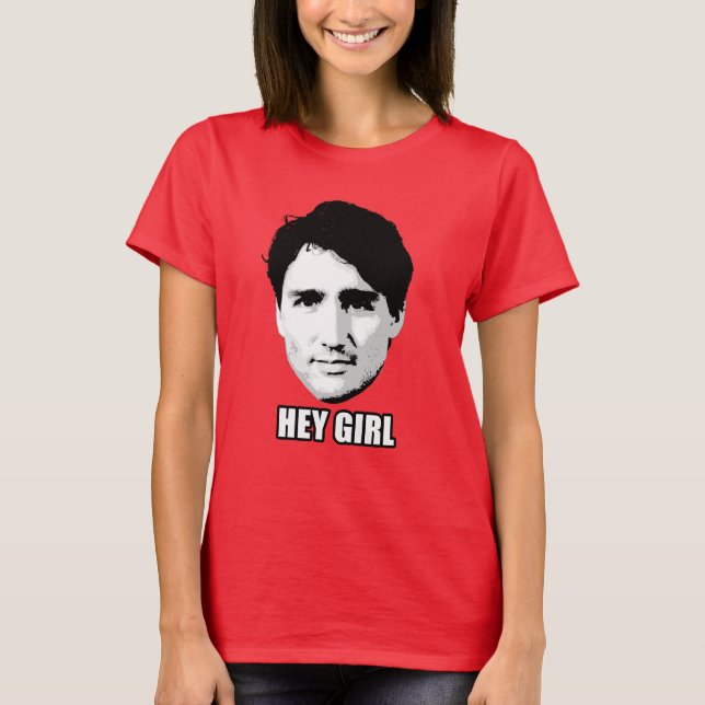 Justin Trudeau - "he Mädchen " T-Shirt (Vorderseite)