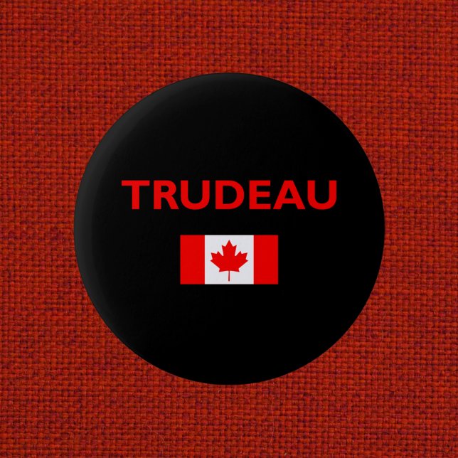 Justin Trudeau Kanada Kanadische Flagge Dunkel Button (Von Creator hochgeladen)