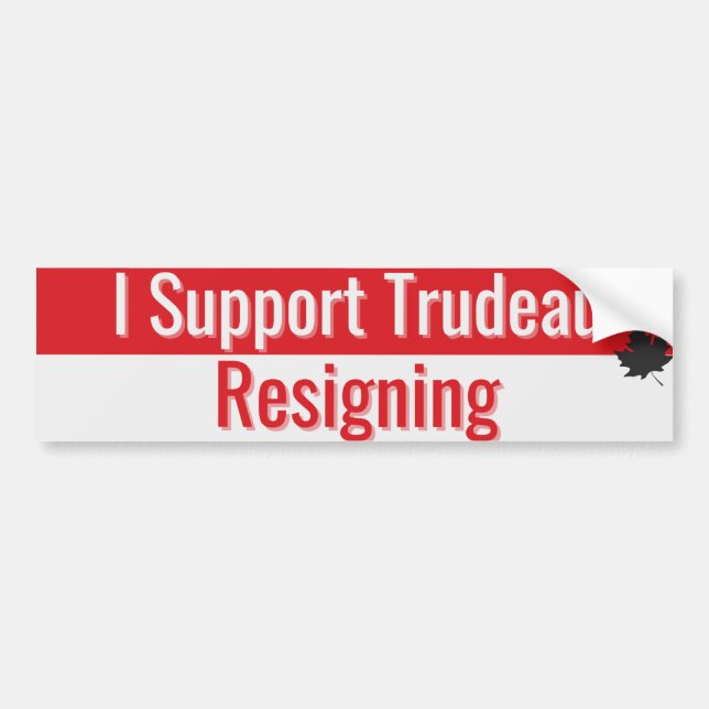 Justin Trudeau zurücktreten Autoaufkleber (Vorne)