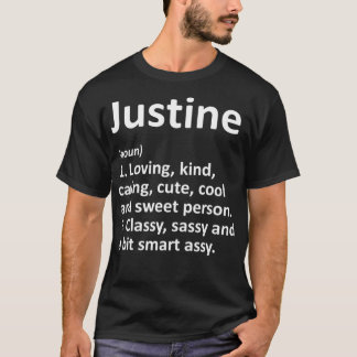 JUSTINE Definition Personalisiert Funny Birthday G T-Shirt