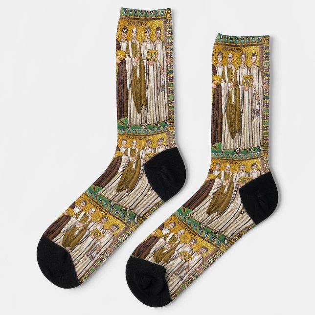 Justinian der Große römischer Kaiser Socken (Linkes Detail)