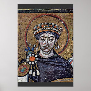 Justinian I, Chor-Mosaiken A Sans Vitale (Ravenna) Poster