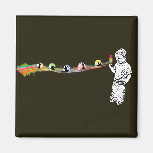 Justin's Popsicle Rainbow Magnet (Vorne)