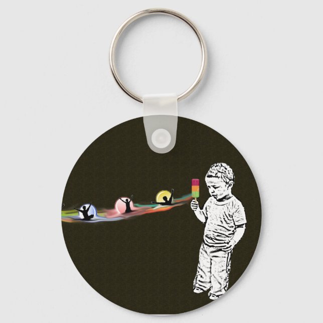 Justin's Popsicle Rainbow Schlüsselanhänger (Vorderseite)