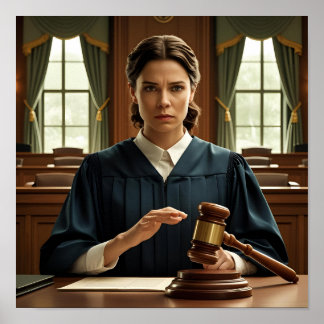Justiz im Gerichtssaal - Drama Poster Design