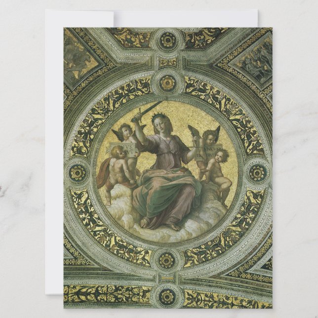 Justiz von Raphael Sanzio, Abschluss der Juristisc Einladung (Vorderseite)