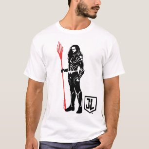 Justizbehörde Aquaman Pose Noir Pop Art T-Shirt
