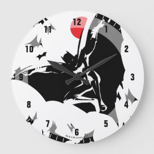 Justizbehörde  Batman in Cloud of Bats Pop Art Große Wanduhr
