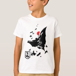 Justizbehörde Batman in Cloud of Bats Pop Art T-Shirt