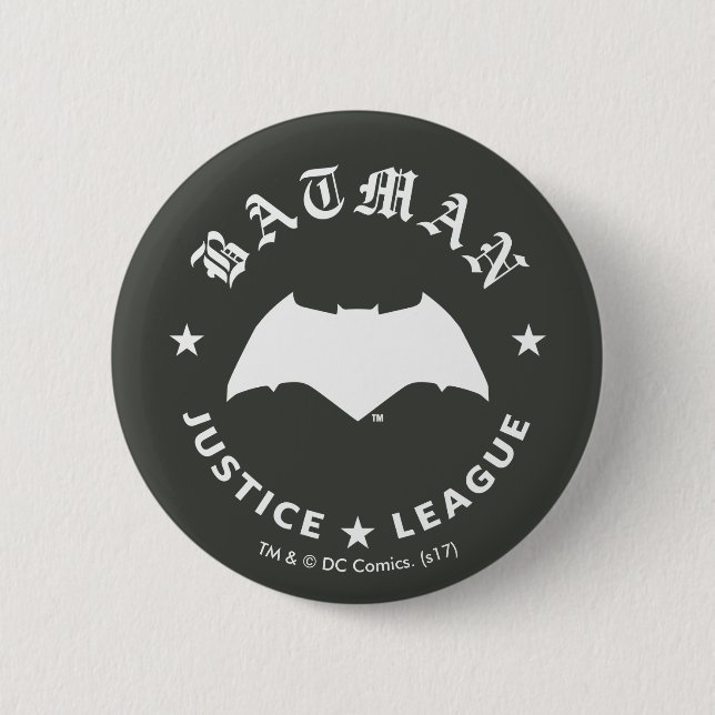 Justizbehörde| Batman Retro Bat Emblem Button (Vorderseite)