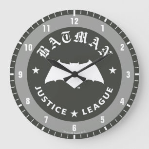 Justizbehörde Batman Retro Bat Emblem Große Wanduhr