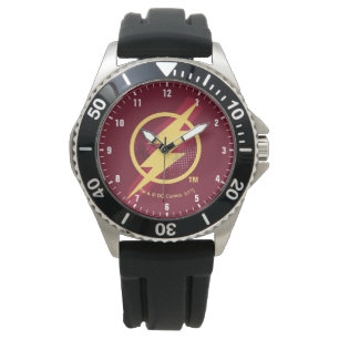Justizbehörde  Brush-Symbol und Halbfone-Flash-Sym Armbanduhr